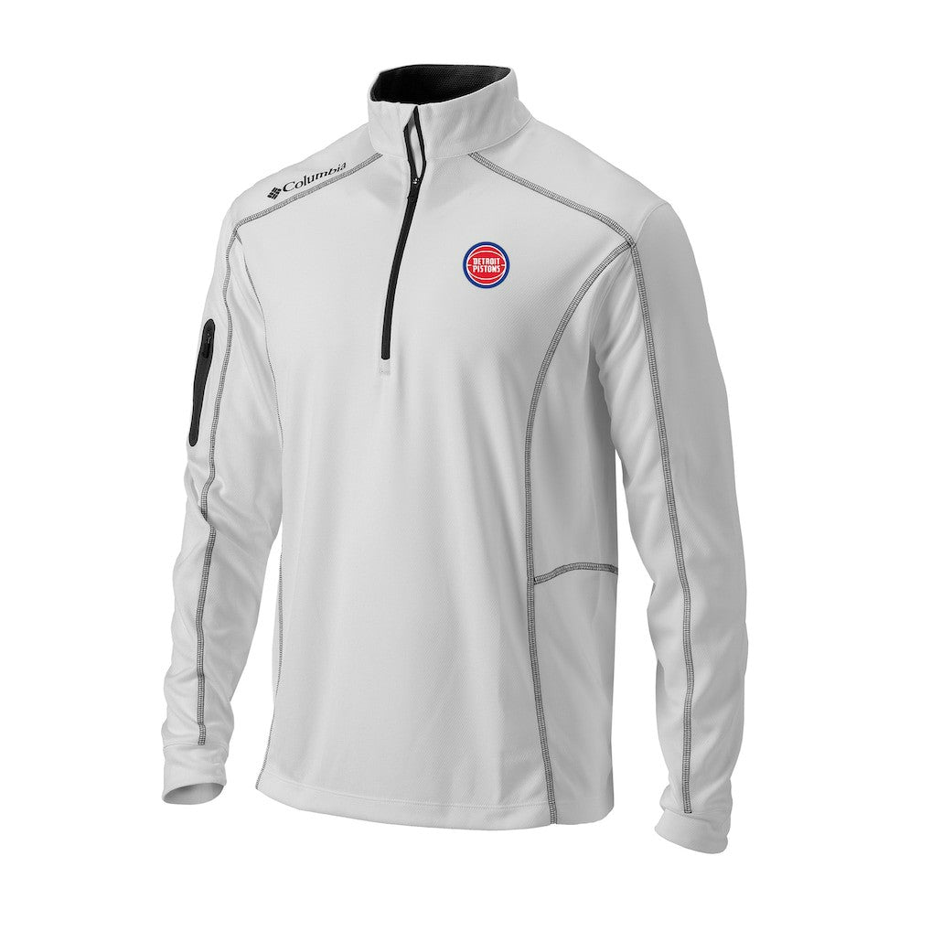 Detroit Pistons Omni-Wick Shotgun Quarter-Zip Pullover sale - White cheap