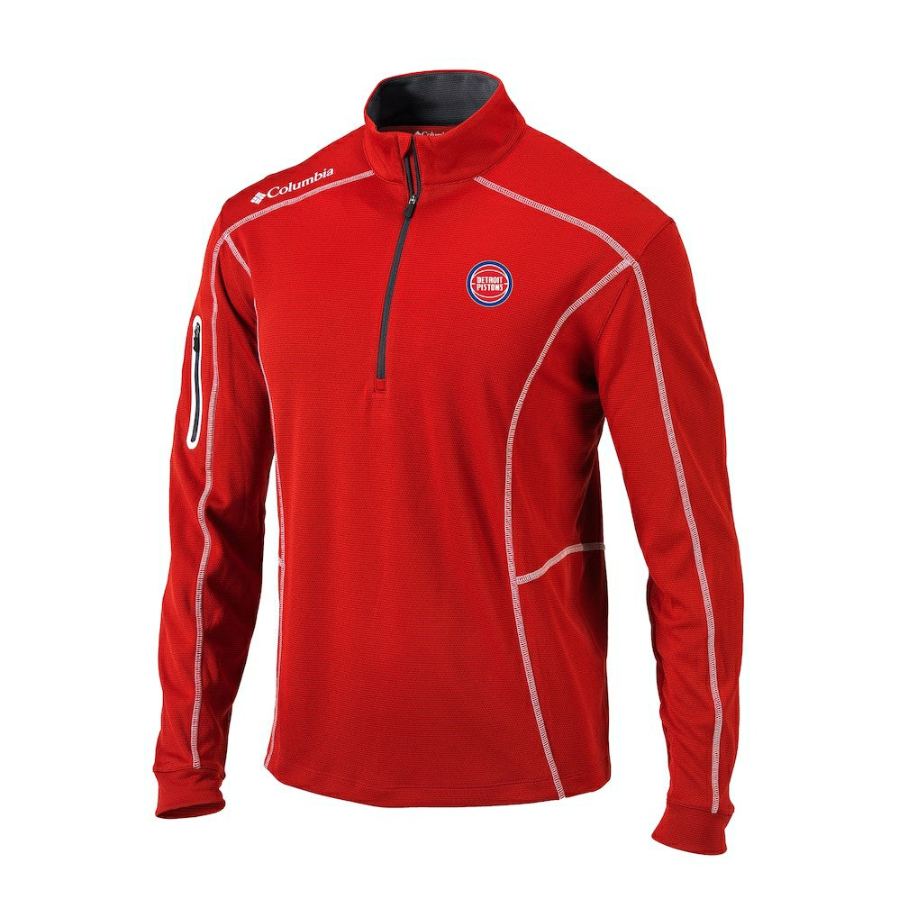 Detroit Pistons Omni-Wick Shotgun Quarter-Zip Pullover sale - Red shop