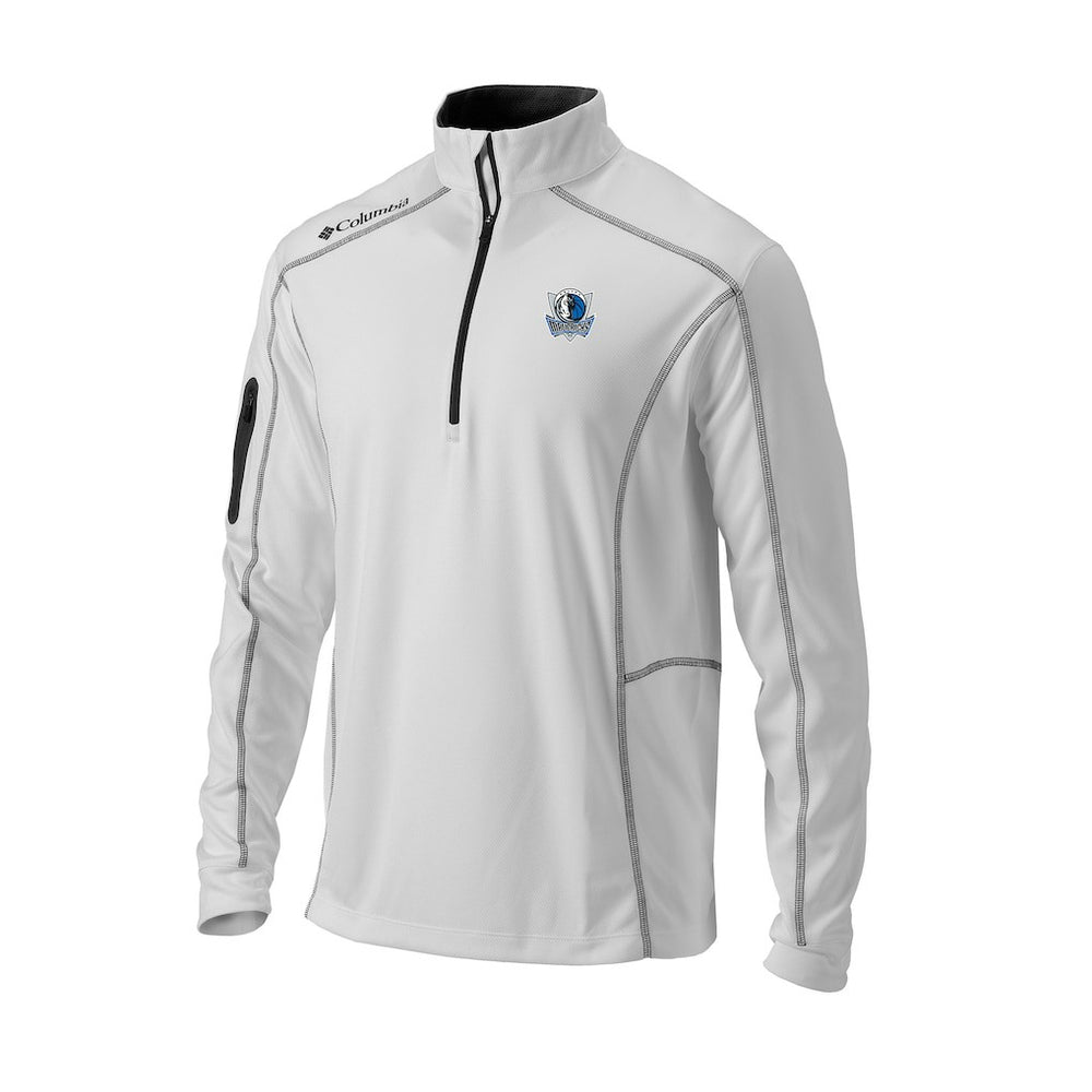 Dallas Mavericks Omni-Wick Shotgun Quarter-Zip Pullover sale - White discount