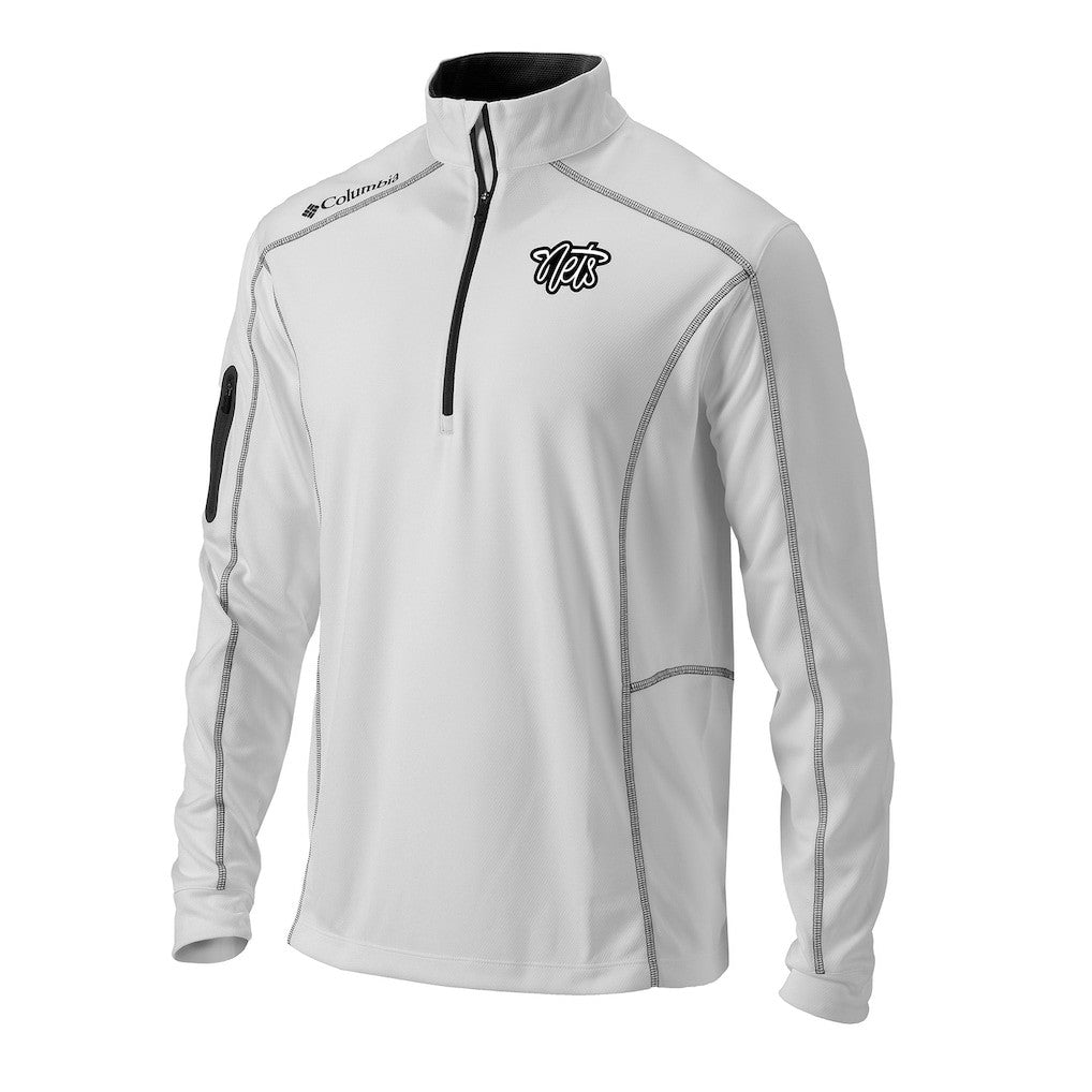 Brooklyn Nets Omni-Wick Shotgun Quarter-Zip Pullover - White shop