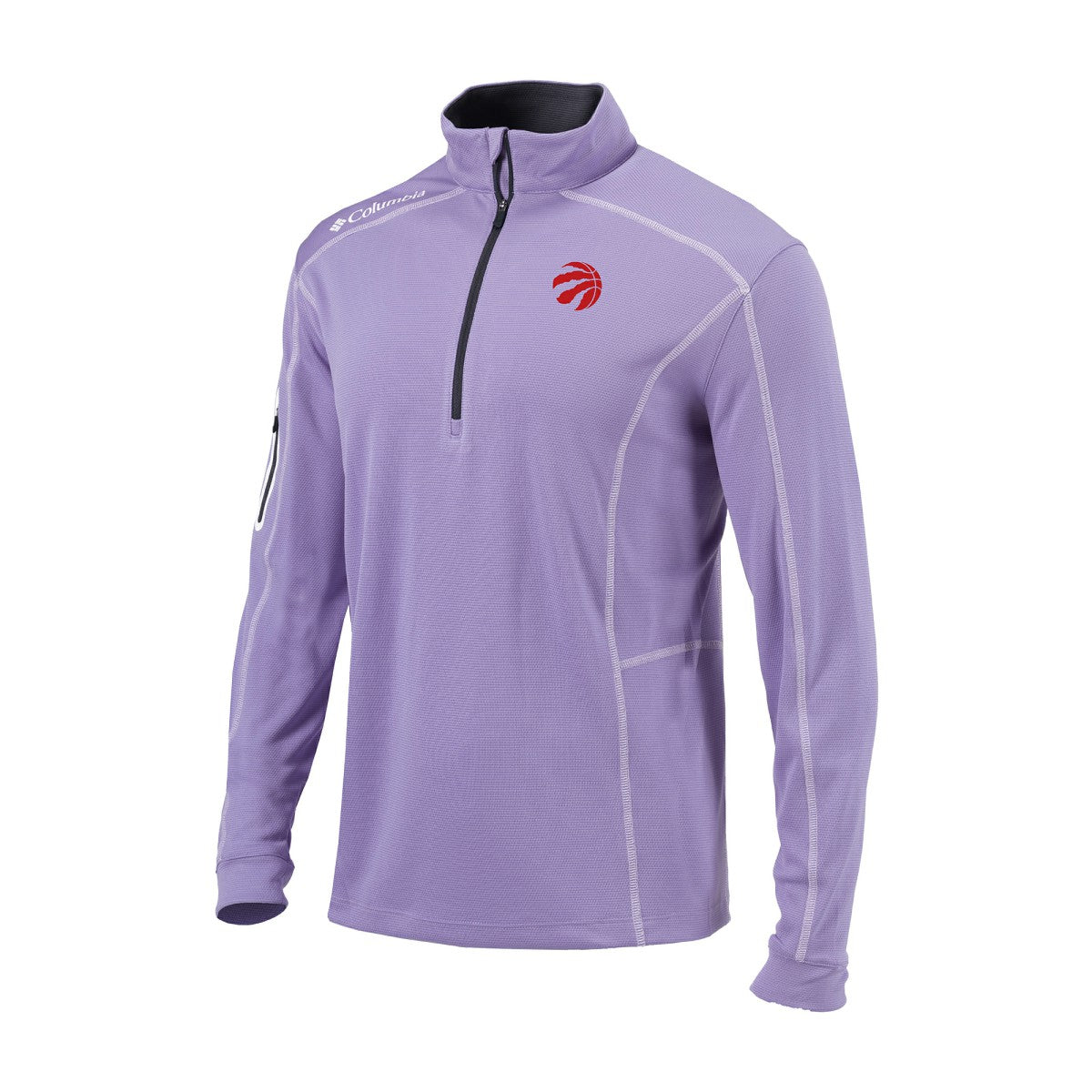 Toronto Raptors Omni-Wick Shotgun Quarter-Zip Pullover - Lavender on sale