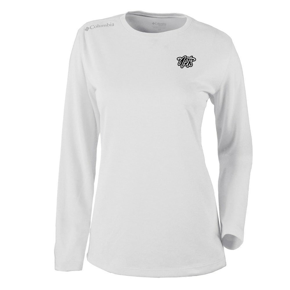 Brooklyn Nets Women's Omni-Wick Shotgun Pullover Top - White on sale