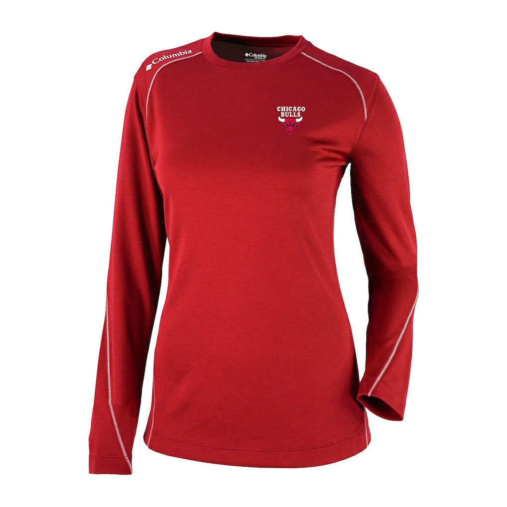 Chicago Bulls Women's Omni-Wick Shotgun Pullover Top - Red shop
