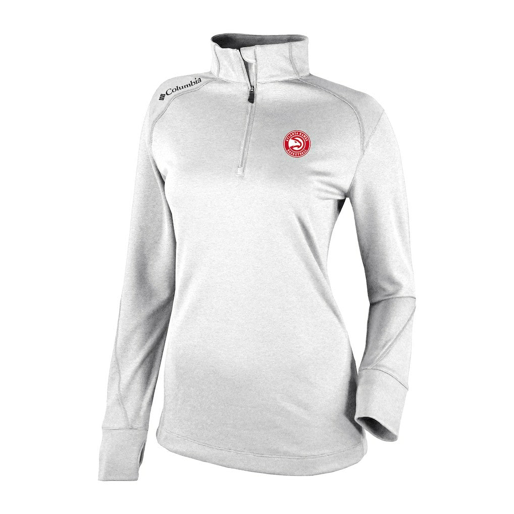 Atlanta Hawks Women's Omni-Wick Shotgun 2.0 Quarter-Zip Pullover Top - White sale
