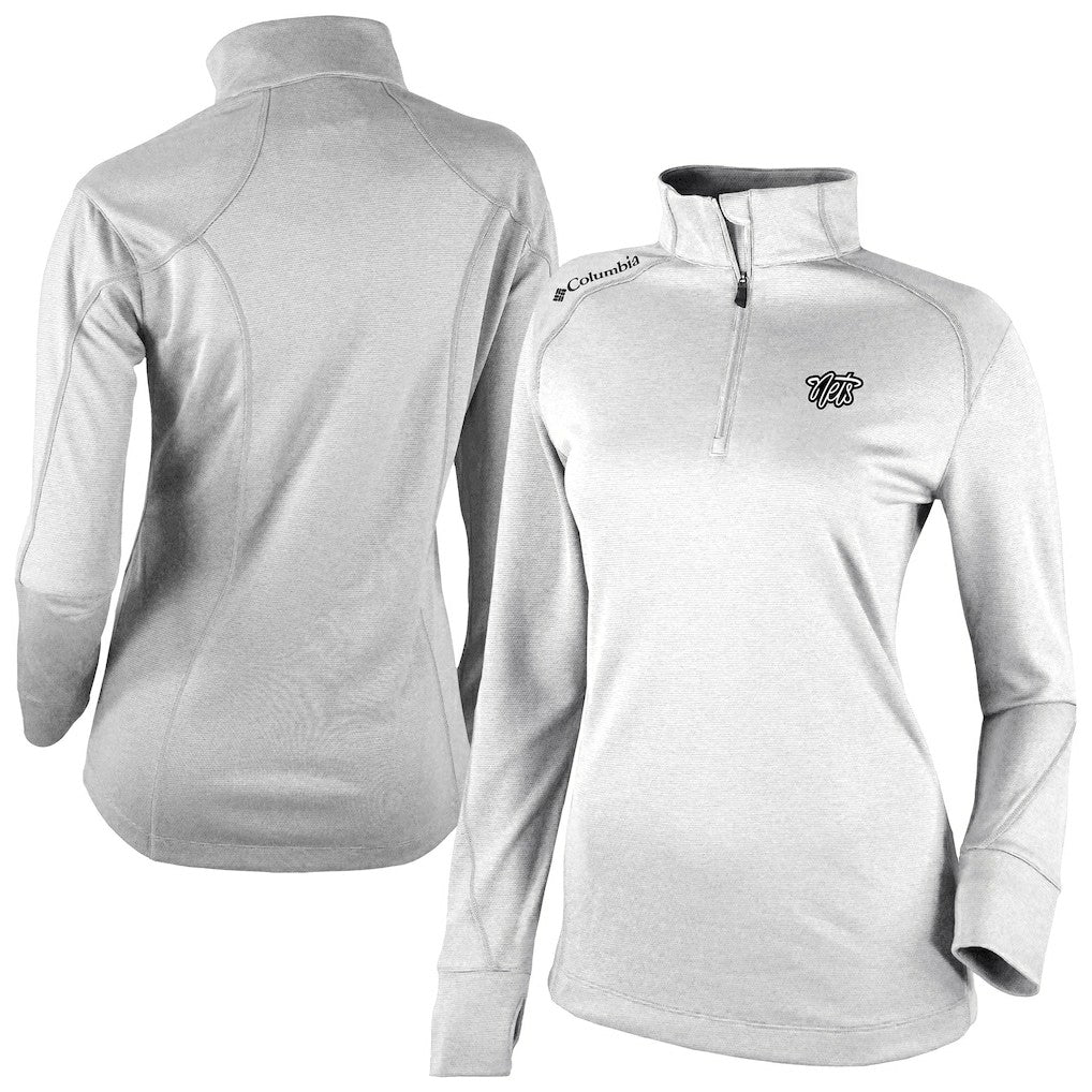 Brooklyn Nets Women's Omni-Wick Shotgun 2.0 Quarter-Zip Pullover Top - White cheap