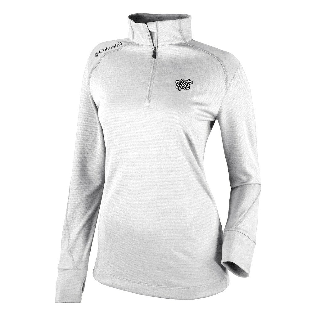 Brooklyn Nets Women's Omni-Wick Shotgun 2.0 Quarter-Zip Pullover Top - White cheap