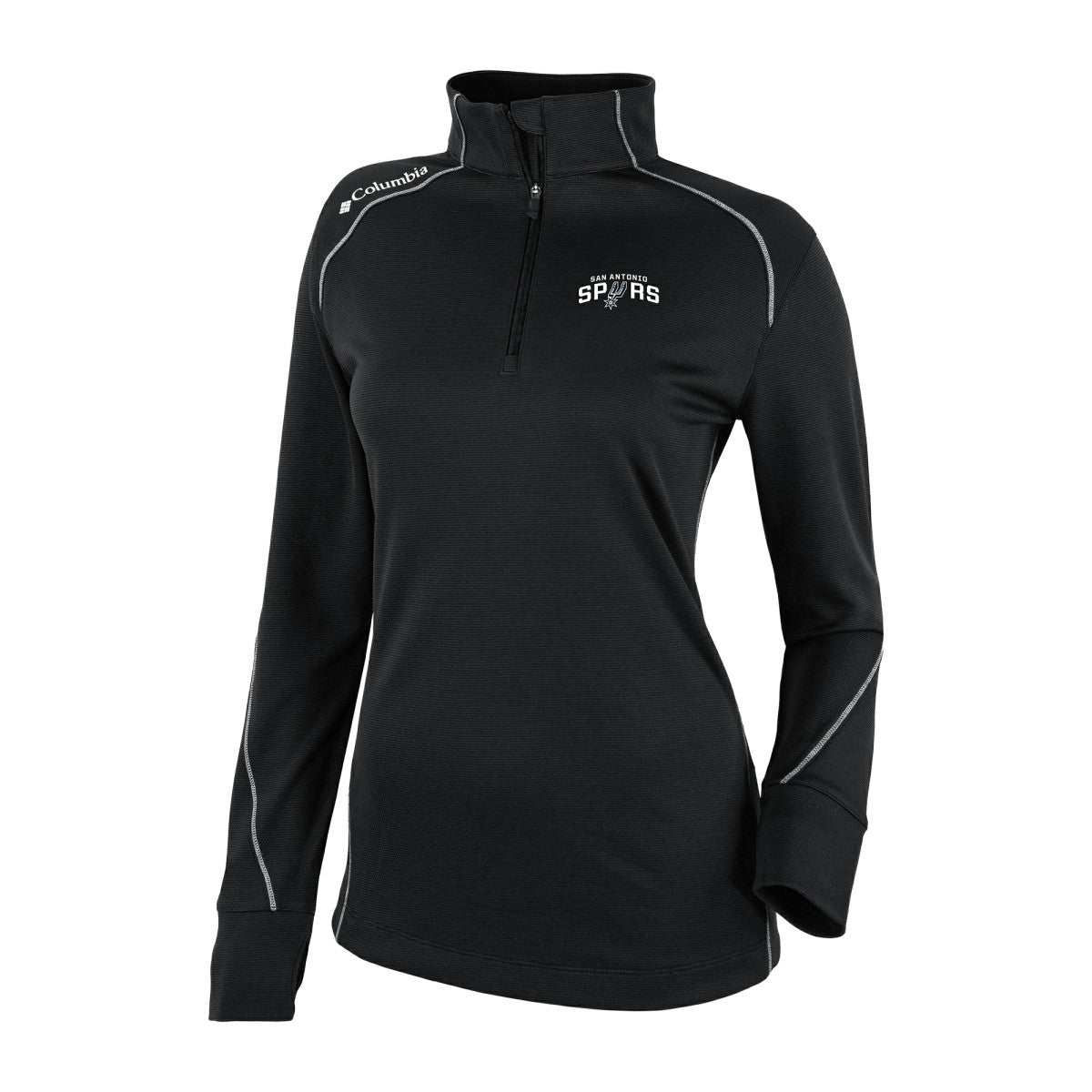 San Antonio Spurs Women's Omni-Wick Shotgun 2.0 Quarter-Zip Pullover Top - Black cheap