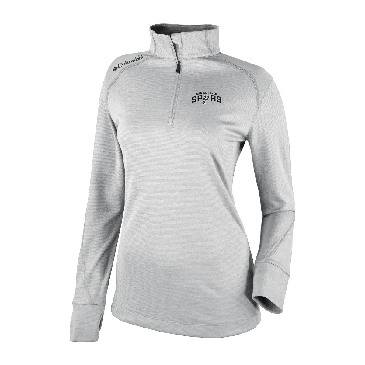 San Antonio Spurs Women's Omni-Wick Shotgun 2.0 Quarter-Zip Pullover Top - Heather Gray outlet