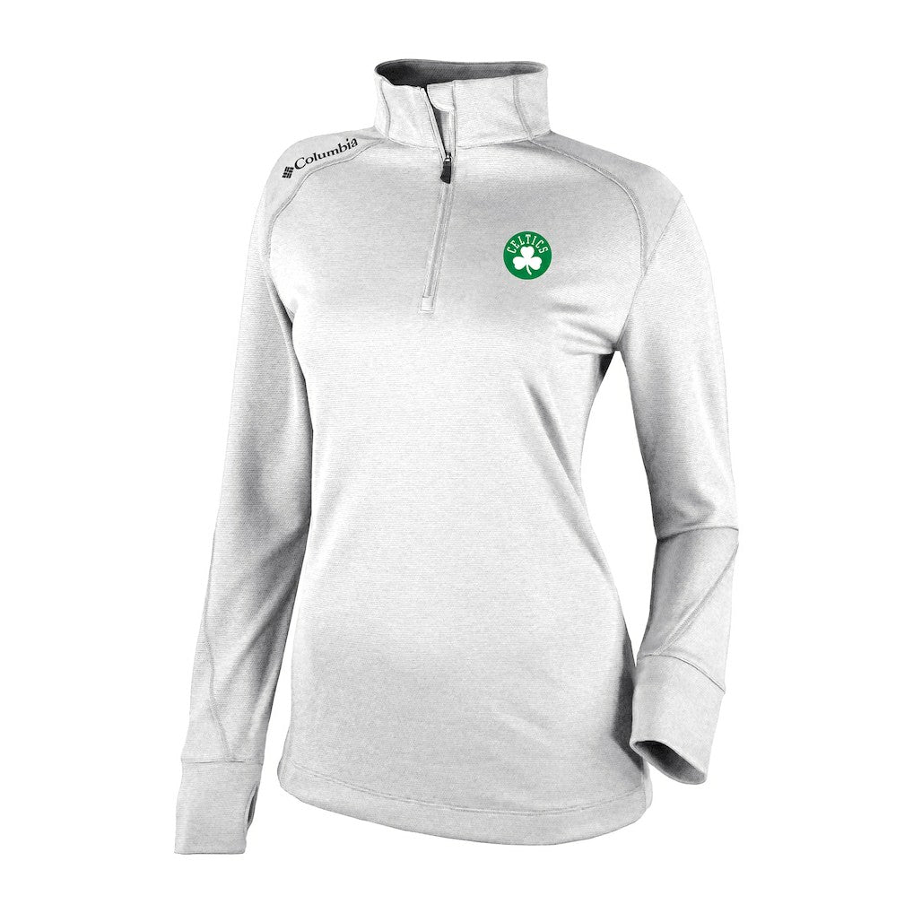 Boston Celtics Women's Omni-Wick Shotgun 2.0 Quarter-Zip Pullover Top - White cheap