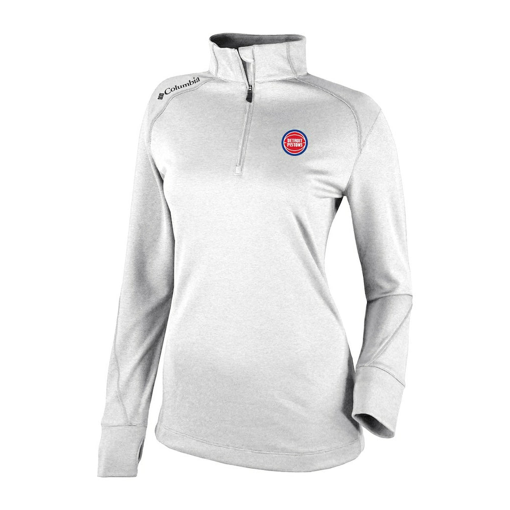 Detroit Pistons Women's Omni-Wick Shotgun 2.0 Quarter-Zip Pullover Top sale - White discount