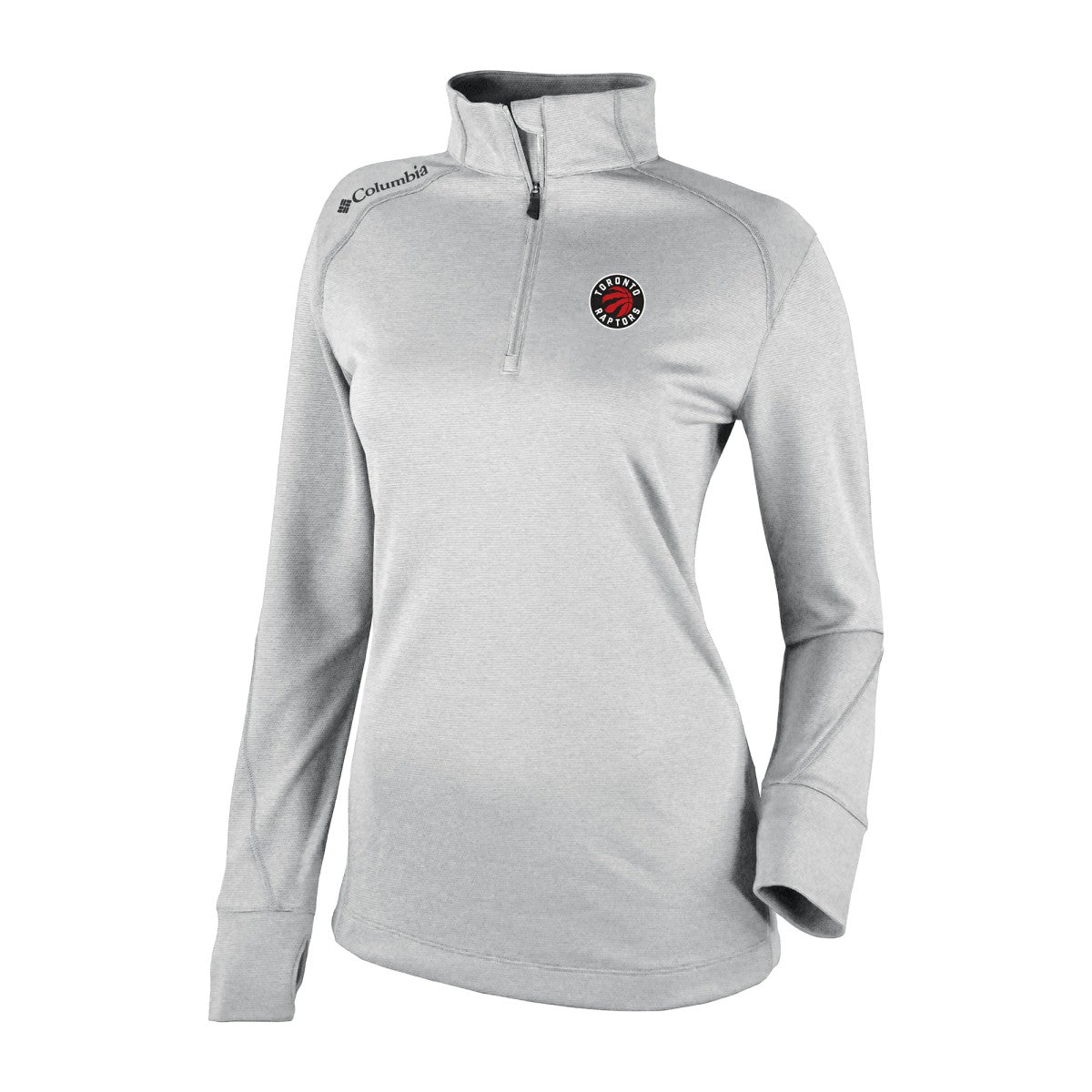 Toronto Raptors Women's Omni-Wick Shotgun 2.0 Quarter-Zip Pullover Top - Heather Gray sale