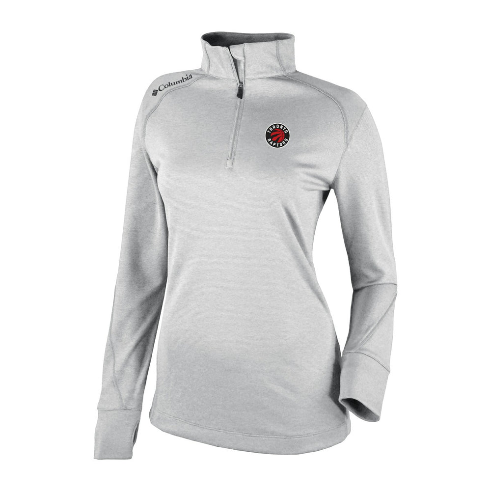Toronto Raptors Women's Omni-Wick Shotgun 2.0 Quarter-Zip Pullover Top - Heather Gray sale