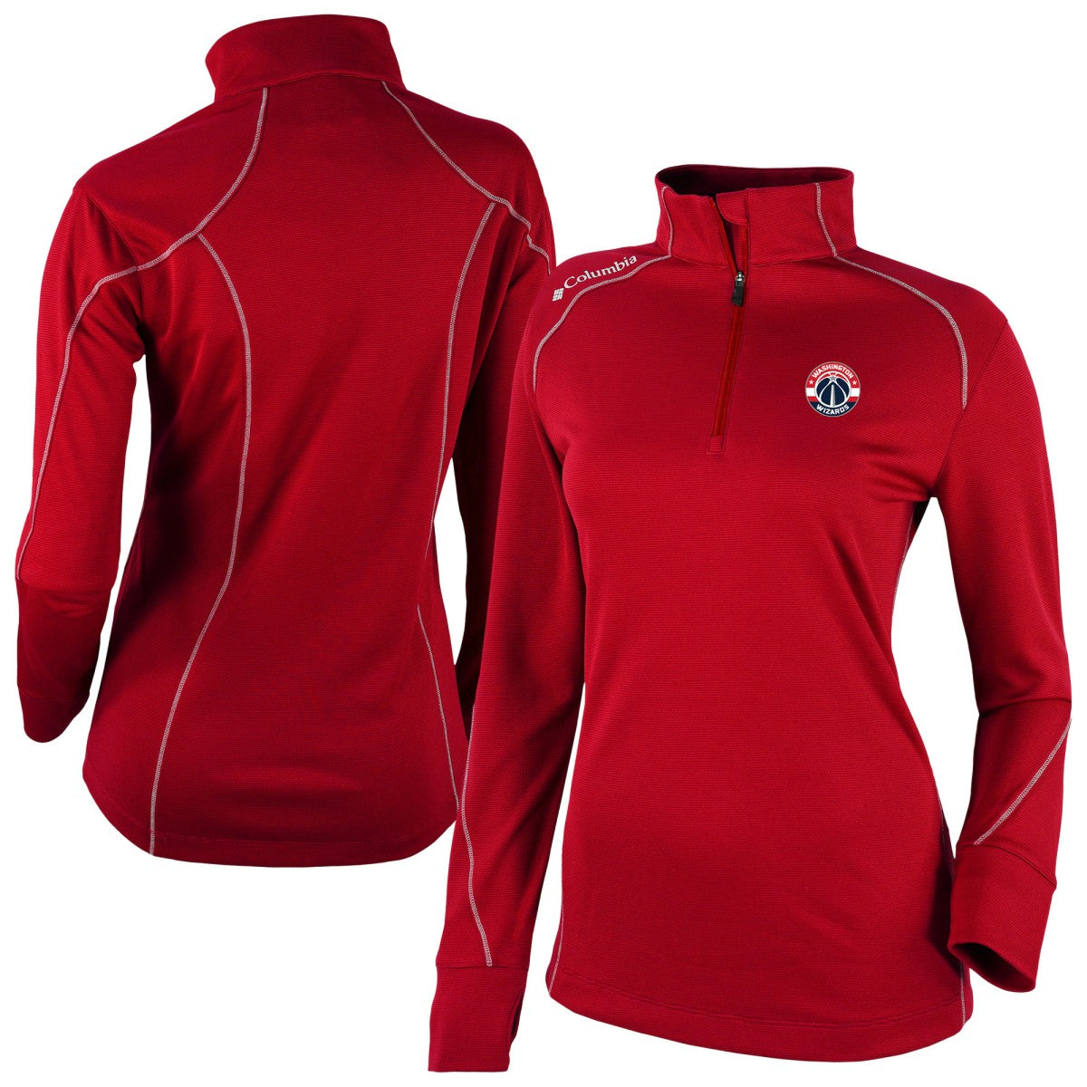 Washington Wizards Women's Omni-Wick Shotgun 2.0 Quarter-Zip Pullover Top - Red on sale