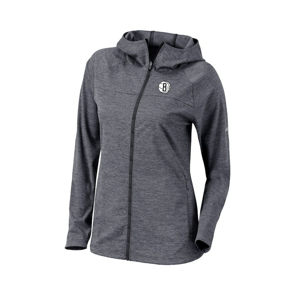 Brooklyn Nets Women's Omni-Wick Half Shot Full-Zip Hooded Jacket - Black discount