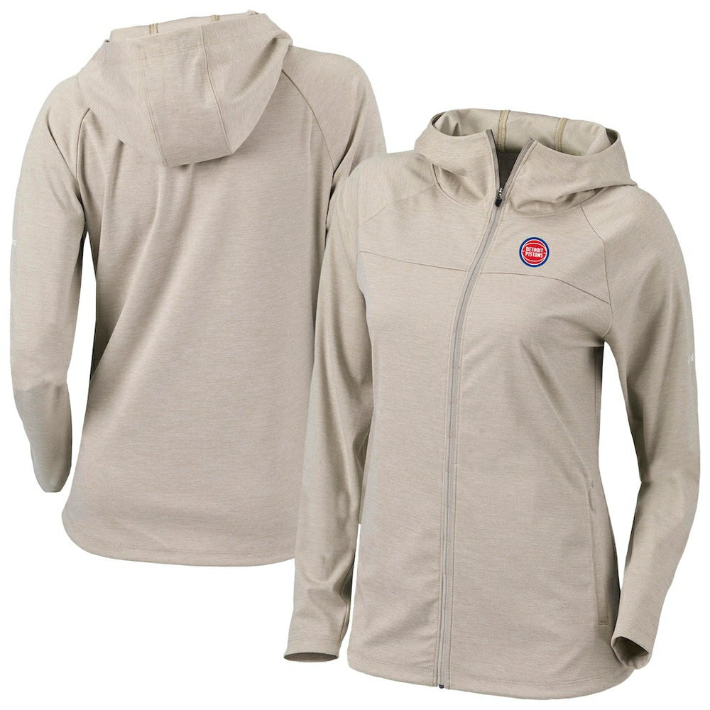 Detroit Pistons Women's Omni-Wick Half Shot Full-Zip Hooded Jacket sale - Tan shop