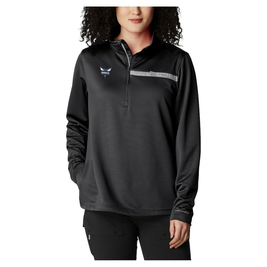 Charlotte Hornets Women's Skiff Guide Fleece Pullover Top - Black cheap