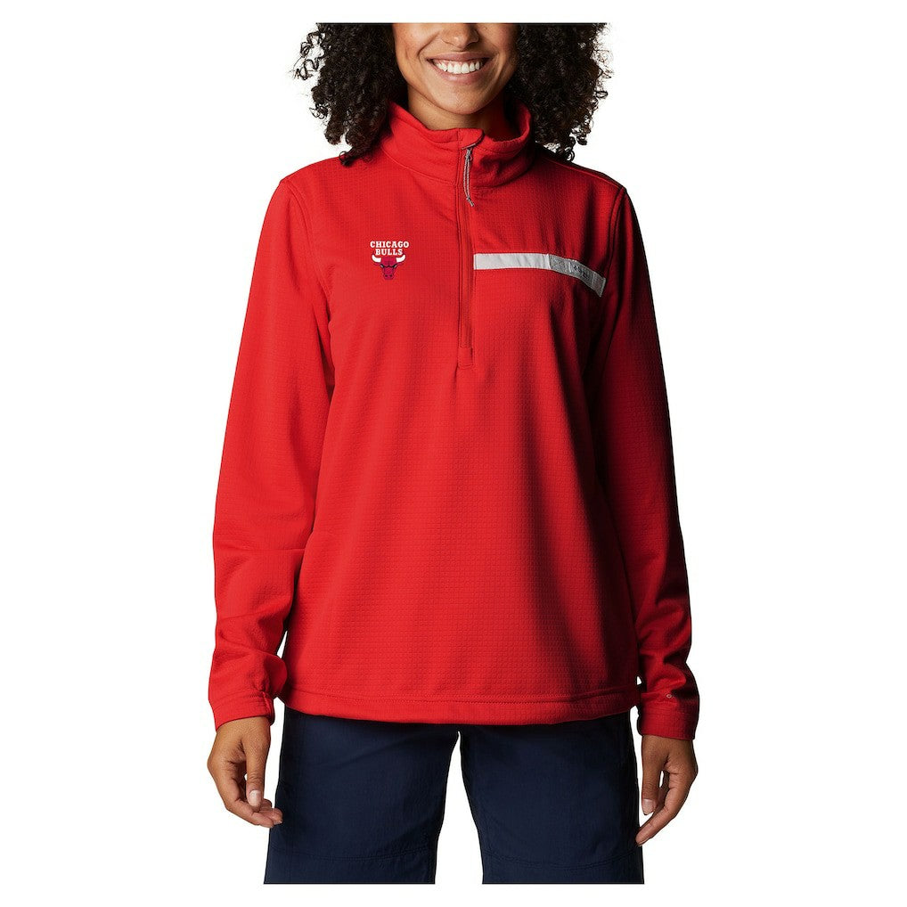 Chicago Bulls Women's Skiff Guide Fleece Pullover Top - Red online