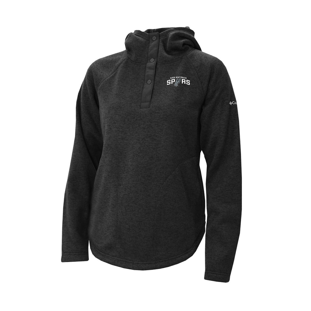 San Antonio Spurs Women's Sweater Weather Quarter-Snap Hoodie - Black outlet