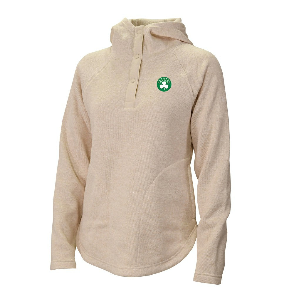 Boston Celtics Women's Sweater Weather Quarter-Snap Hoodie - Natural for sale