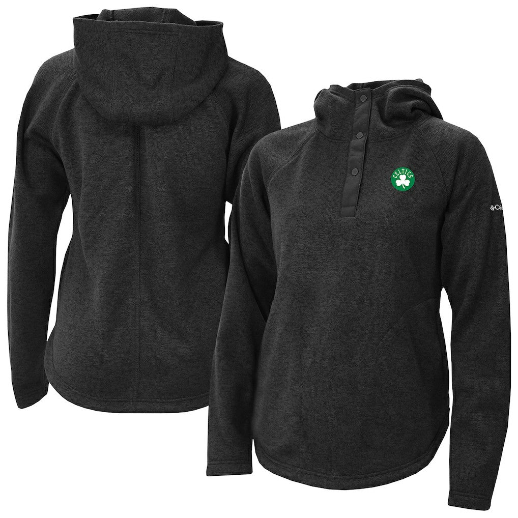 Boston Celtics Women's Sweater Weather Quarter-Snap Hoodie - Black discount