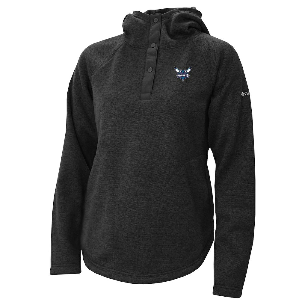 Charlotte Hornets Women's Sweater Weather Quarter-Snap Hoodie - Black on sale