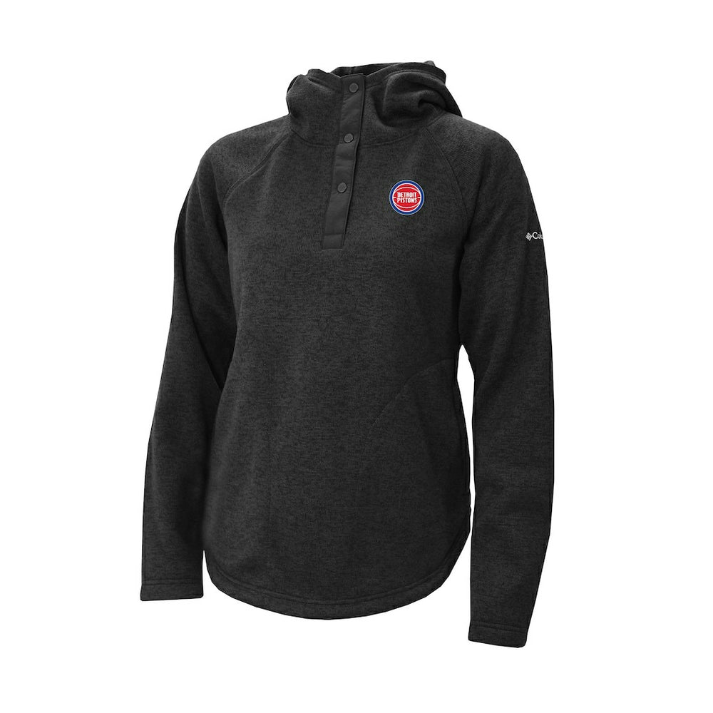 Detroit Pistons Women's Sweater Weather Quarter-Snap Hoodie sale - Black on sale
