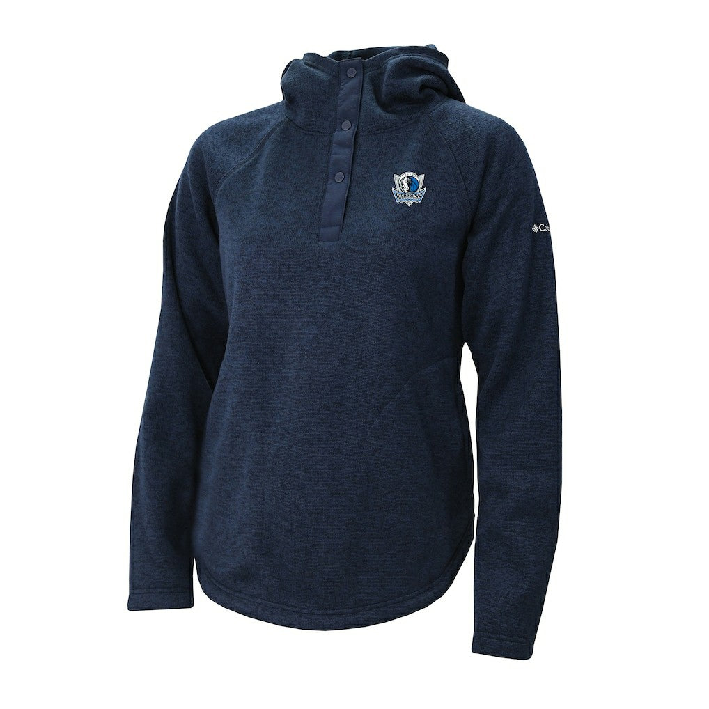 Dallas Mavericks Women's Sweater Weather Quarter-Snap Hoodie sale - Navy cheap