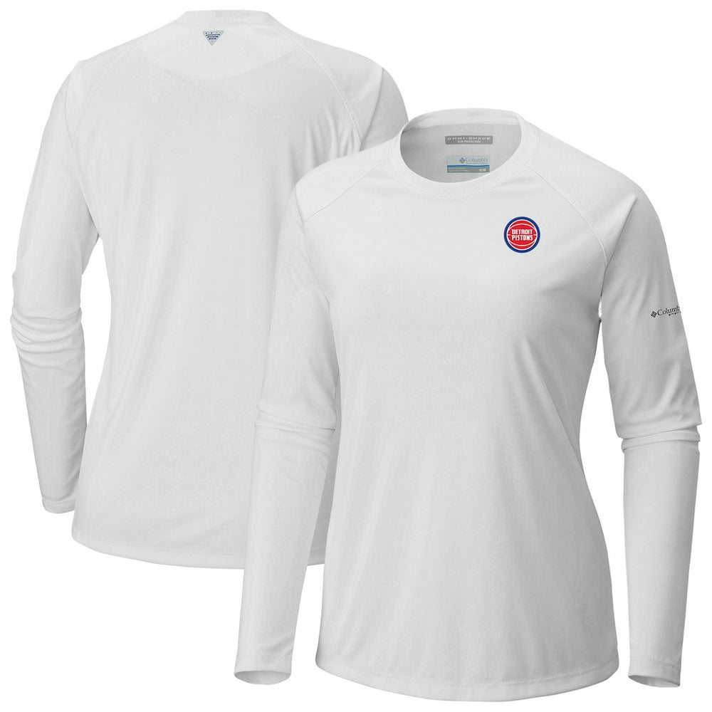 Detroit Pistons Women's Tidal Tee II Long Sleeve T-Shirt sale - White discount