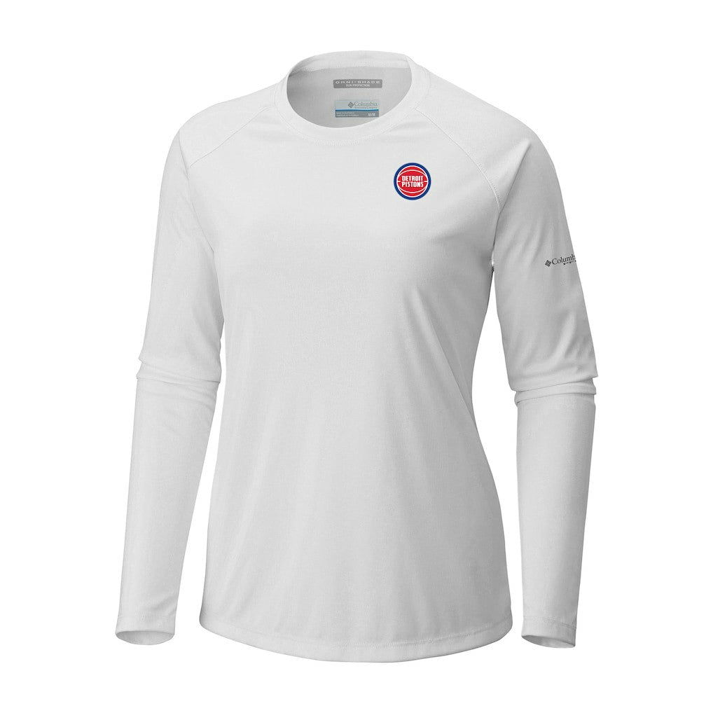 Detroit Pistons Women's Tidal Tee II Long Sleeve T-Shirt sale - White discount