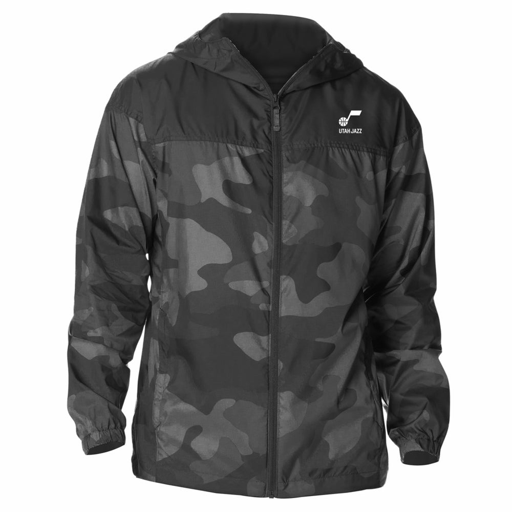 Utah Jazz Flash Challenger Windbreaker Jacket - Black shop