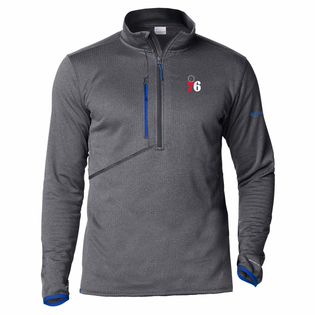 Philadelphia 76ers Park View Fleece Half-Zip Top - Blue shop