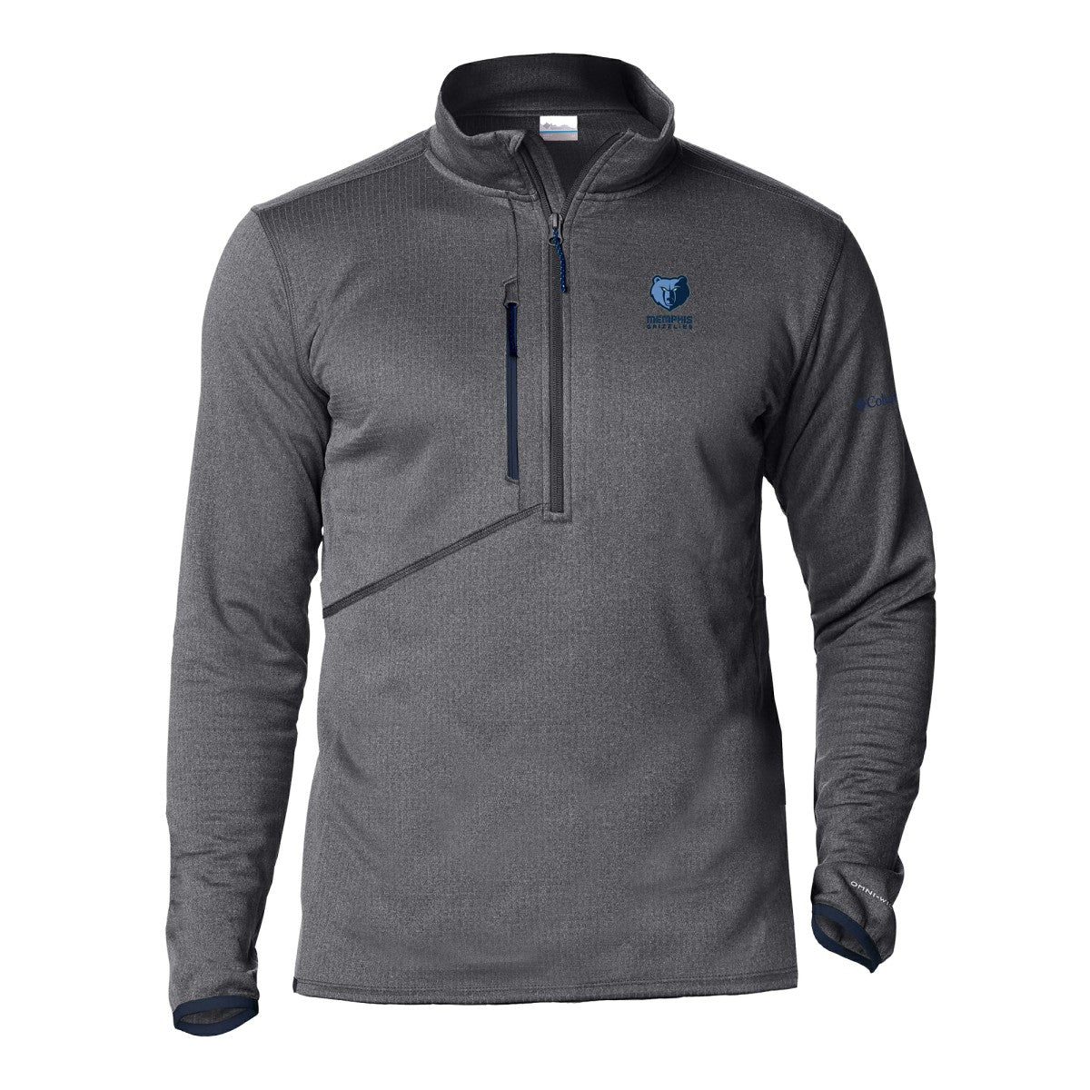 Memphis Grizzlies Park View Fleece Half-Zip Top - Gray on sale