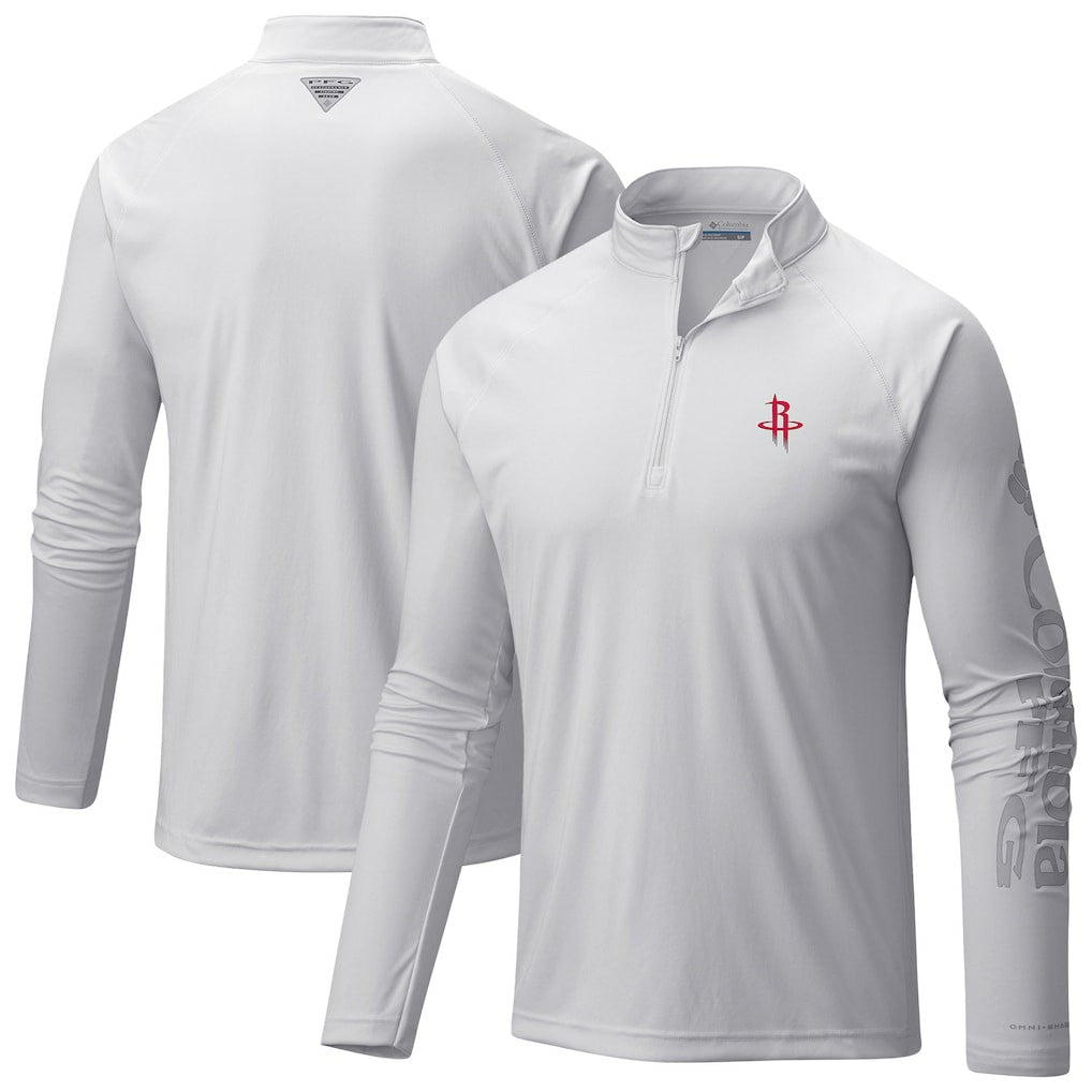 Houston Rockets PFG Terminal Tackle Quarter-Zip Top sale - White online