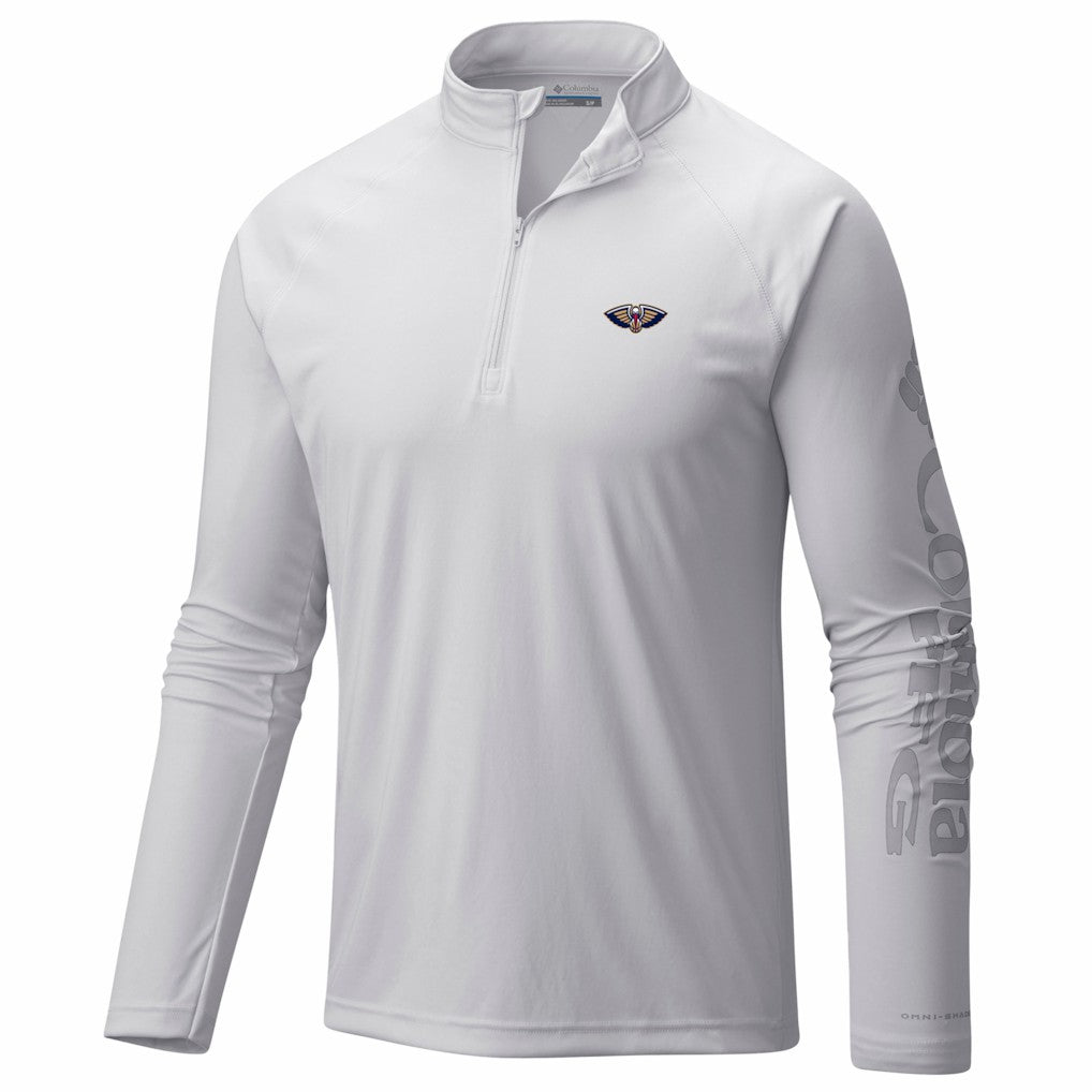 New Orleans Pelicans PFG Terminal Tackle Quarter-Zip Top - White cheap