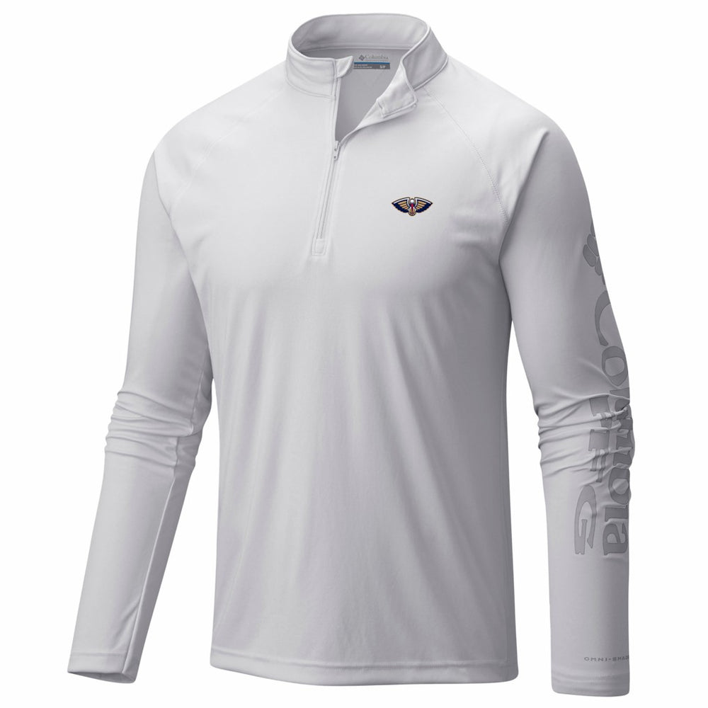 New Orleans Pelicans PFG Terminal Tackle Quarter-Zip Top - White cheap