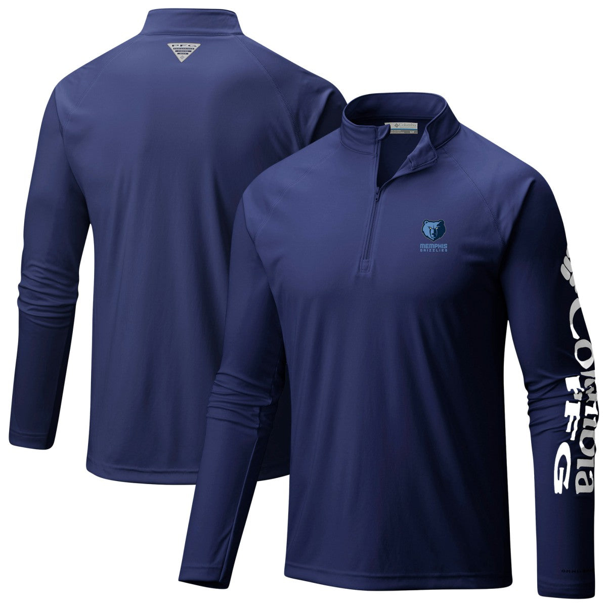 Memphis Grizzlies PFG Terminal Tackle Quarter-Zip Top - Navy discount