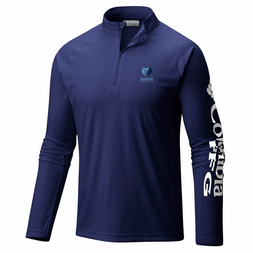 Memphis Grizzlies PFG Terminal Tackle Quarter-Zip Top - Navy discount