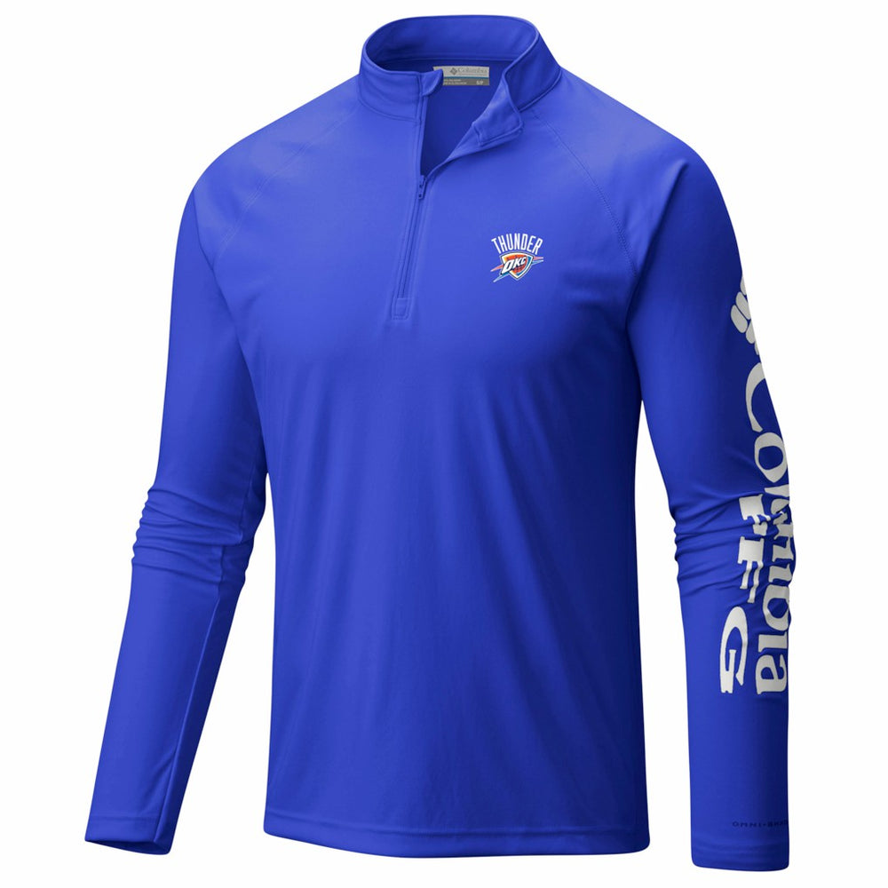 Oklahoma City Thunder PFG Terminal Tackle Quarter-Zip Top - Blue on sale