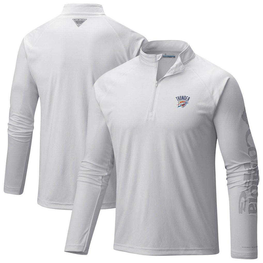 Oklahoma City Thunder PFG Terminal Tackle Quarter-Zip Top - White for sale