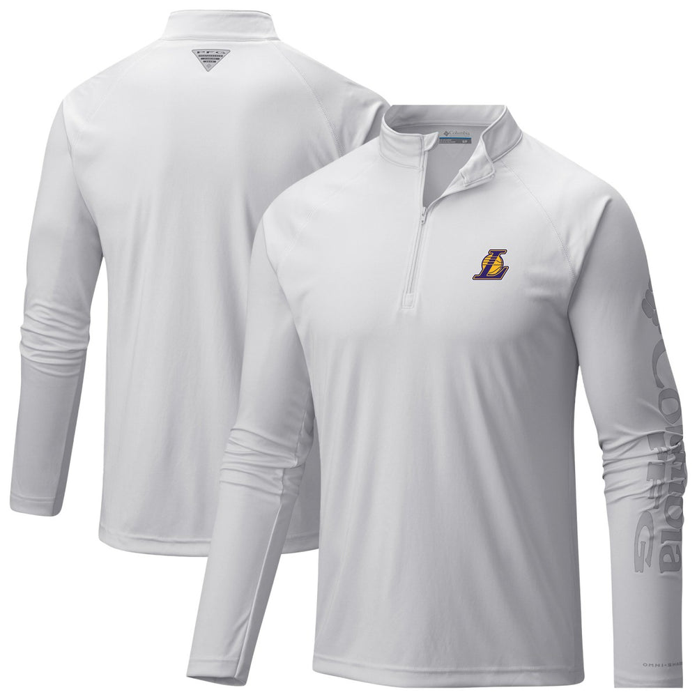 Los Angeles Lakers PFG Terminal Tackle Quarter-Zip Top - White discount