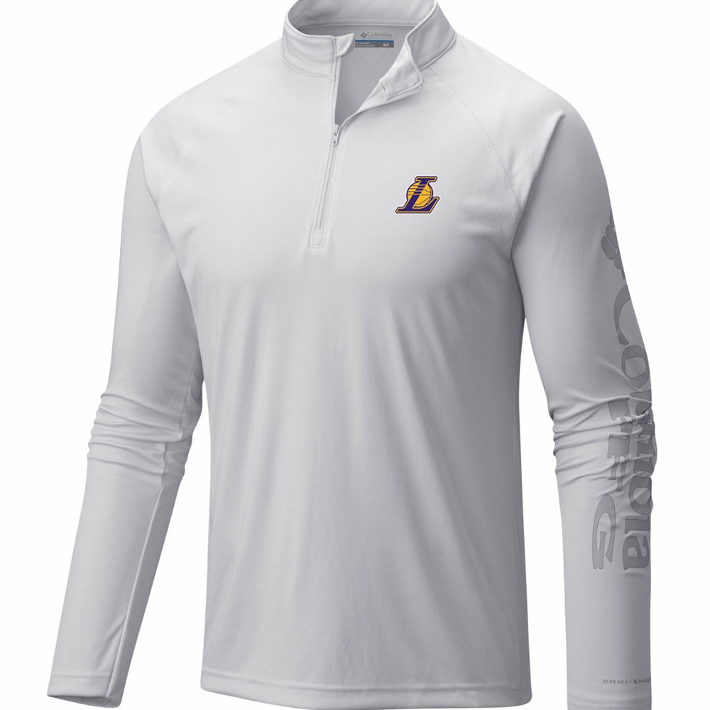 Los Angeles Lakers PFG Terminal Tackle Quarter-Zip Top - White discount