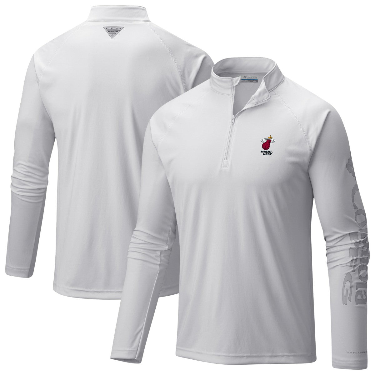 Miami Heat PFG Terminal Tackle Quarter-Zip Top - White for sale
