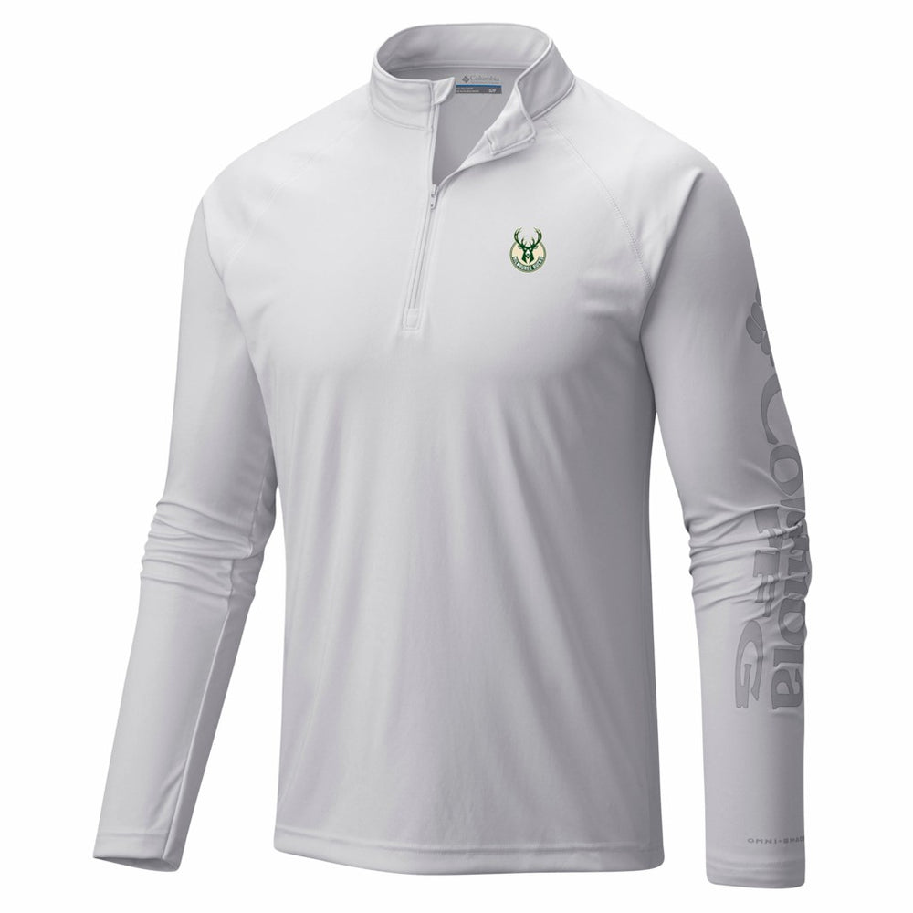 Milwaukee Bucks PFG Terminal Tackle Quarter-Zip Top - White outlet
