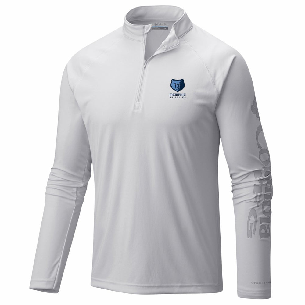 Memphis Grizzlies PFG Terminal Tackle Quarter-Zip Top - White sale