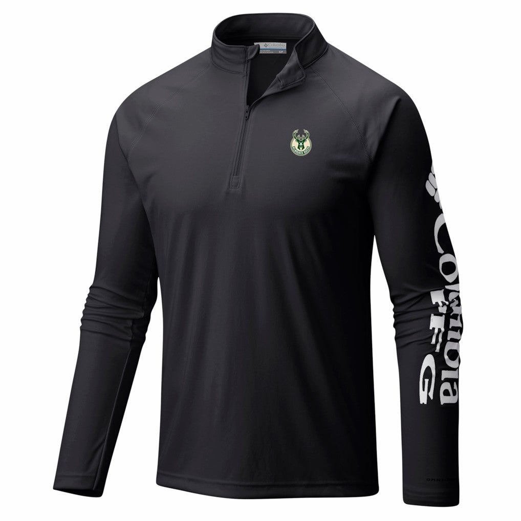 Milwaukee Bucks PFG Terminal Tackle Quarter-Zip Top - Black shop