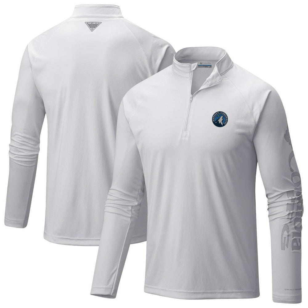 Minnesota Timberwolves PFG Terminal Tackle Quarter-Zip Top - White sale