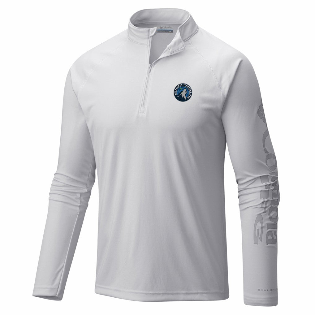 Minnesota Timberwolves PFG Terminal Tackle Quarter-Zip Top - White sale