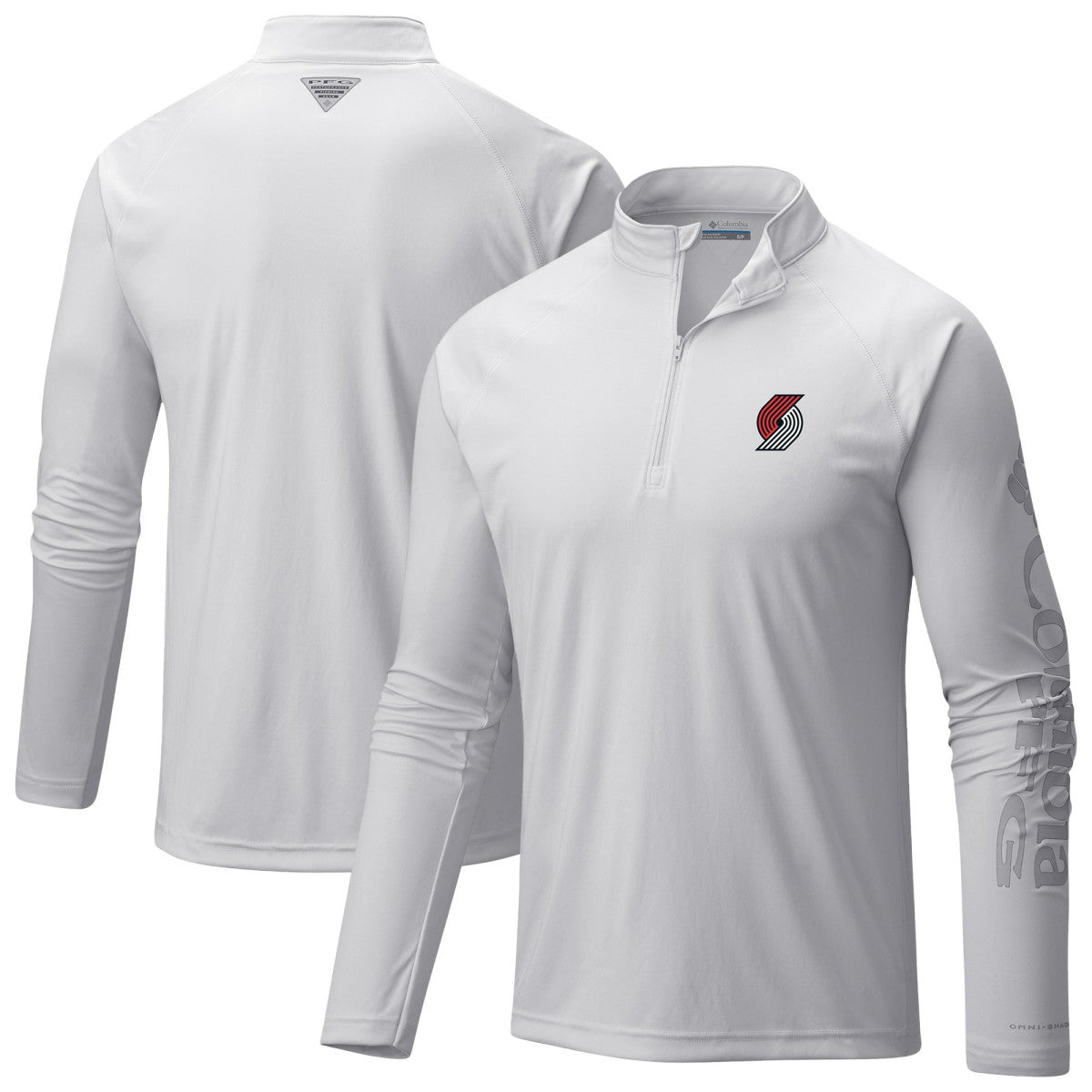 Portland Trail Blazers PFG Terminal Tackle Quarter-Zip Top - White outlet