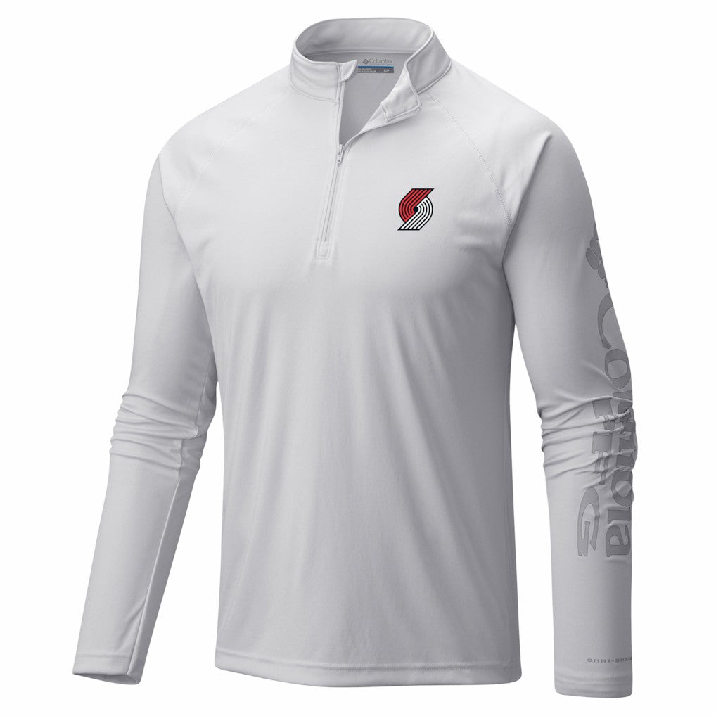 Portland Trail Blazers PFG Terminal Tackle Quarter-Zip Top - White outlet
