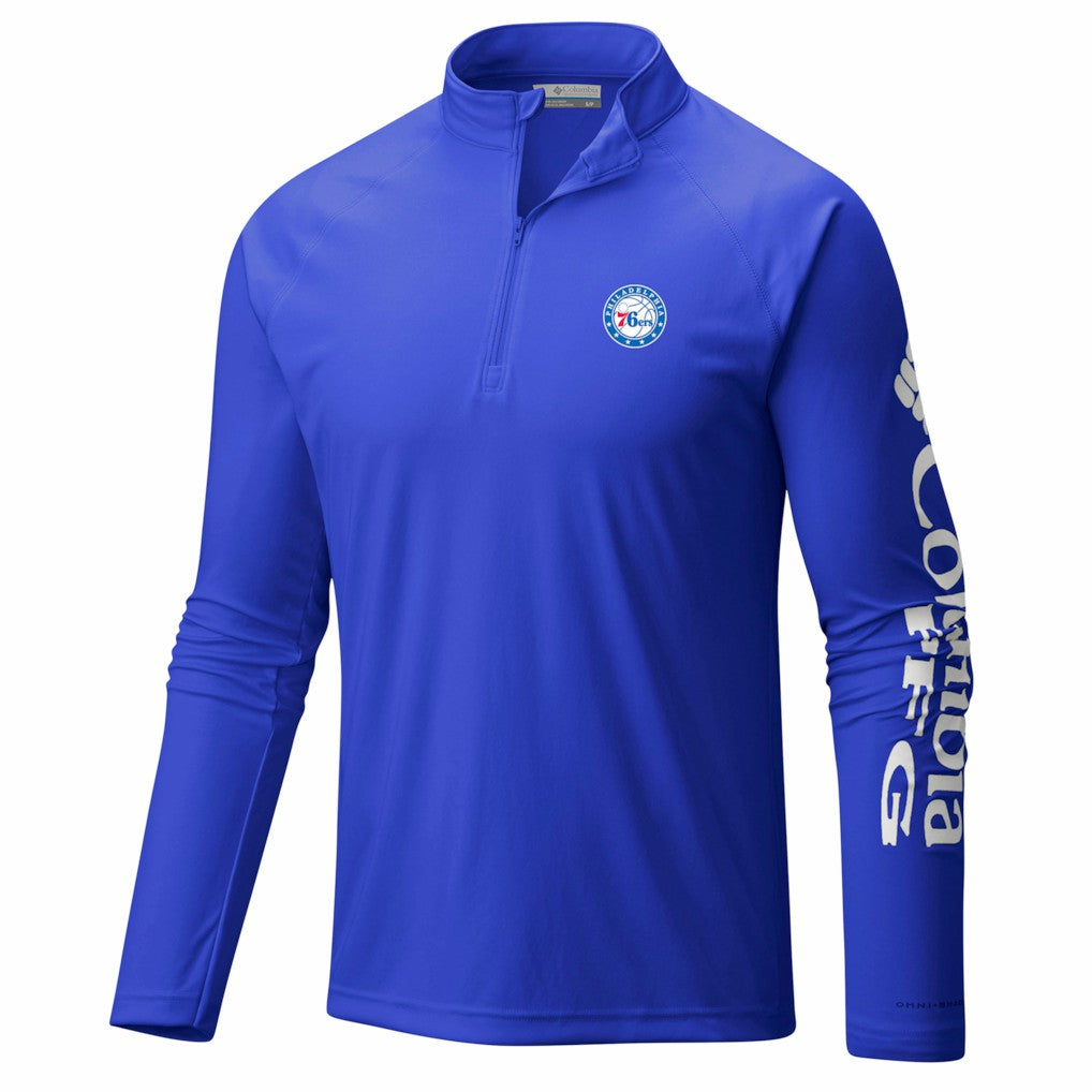 Philadelphia 76ers PFG Terminal Tackle Quarter-Zip Top - Blue cheap
